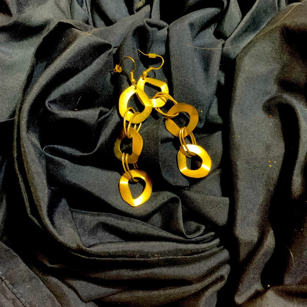 Gorgeous faux gold statement earrings